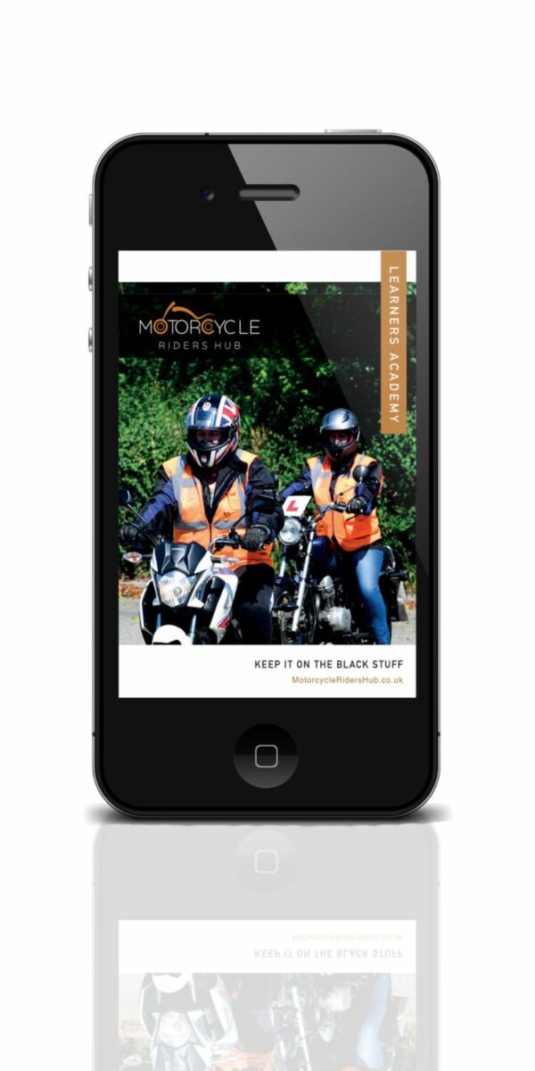 Learning to ride a motorcycle. The online CBT course that helps and supports riders who want to learn to ride on their CBT Course.